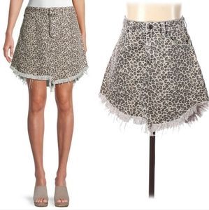 Free People / We The Free Leopard Print Boho Chic Mini Skirt  24